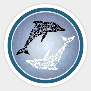 Dolphin Yin Yang Sticker